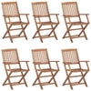 alt="Folding Outdoor Chairs 6 pcs Solid Acacia Wood"