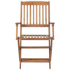 Folding Outdoor Chairs 8 pcs Solid Acacia Wood