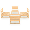 4 Piece Garden Lounge Set Solid Pinewood