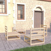 alt="4 Piece Garden Lounge Set Solid Pinewood"