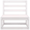 4 Piece Garden Lounge Set White Solid Pinewood