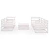 6 Piece Garden Lounge Set White Solid Pinewood