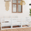 alt="6 Piece Garden Lounge Set White Solid Pinewood"