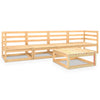 5 Piece Garden Lounge Set Solid Pinewood