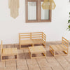 alt="5 Piece Garden Lounge Set Solid Pinewood"