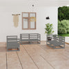alt="6 Piece Garden Lounge Set Grey Solid Pinewood""