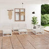 alt="7 Piece Garden Lounge Set White Solid Pinewood"