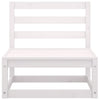 8 Piece Garden Lounge Set White Solid Pinewood