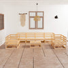 alt="9 Piece Garden Lounge Set Solid Pinewood"