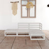 alt="4 Piece Garden Lounge Set White Solid Pinewood"