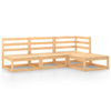 4 Piece Garden Lounge Set Solid Pinewood