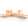 5 Piece Garden Lounge Set Solid Pinewood