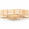 5 Piece Garden Lounge Set Solid Pinewood