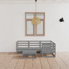 alt="5 Piece Garden Lounge Set Grey Solid Pinewood"