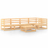 6 Piece Garden Lounge Set Solid Pinewood