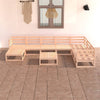 alt="8 Piece Garden Lounge Set Solid Pinewood""