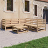 alt="6 Piece Garden Lounge Set Solid Pinewood"