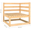 10 Piece Garden Lounge Set Solid Pinewood