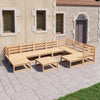 alt="10 Piece Garden Lounge Set Solid Pinewood"