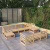 alt="10 Piece Garden Lounge Set Solid Pinewood"