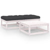 alt="3 Piece Garden Lounge Set with Cushions Solid Pinewood"