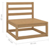 4-Seater Garden Sofa with Cushions Solid Pinewood