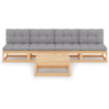 5 Piece Garden Lounge Set with Cushions Solid Pinewood