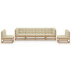 6 Piece Garden Lounge Set with Cushions Solid Pinewood