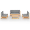 7 Piece Garden Lounge Set with Cushions Solid Pinewood