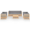 8 Piece Garden Lounge Set with Cushions Solid Pinewood