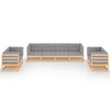 8 Piece Garden Lounge Set with Cushions Solid Pinewood