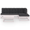 5 Piece Garden Lounge Set with Cushions Solid Pinewood