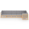 6 Piece Garden Lounge Set with Cushions Solid Pinewood