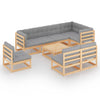 alt="9 Piece Garden Lounge Set with Cushions Solid Pinewood"