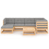7 Piece Garden Lounge Set with Cushions Solid Pinewood