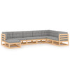 alt="8 Piece Garden Lounge Set with Cushions Solid Pinewood"