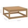 13 Piece Garden Lounge Set&Cushions Honey Brown Solid Pinewood