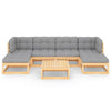 7 Piece Garden Lounge Set with Cushions Solid Pinewood