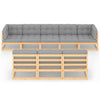 8 Piece Garden Lounge Set with Cushions Solid Pinewood