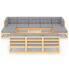 11 Piece Garden Lounge Set with Cushions Solid Pinewood