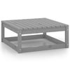 11 Piece Garden Lounge Set with Cushions Grey Solid Pinewood