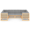 6 Piece Garden Lounge Set with Cushions Solid Pinewood