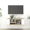 alt="Wall-Mounted TV Cabinet White&Sonoma Oak 102x35x35cm Chipboard""