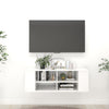 alt="Wall-Mounted TV Cabinet High Gloss White 102x35x35 cm Chipboard"
