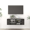 alt="Wall-Mounted TV Cabinet High Gloss Black 102x35x35 cm Chipboard"