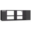 Wall-Mounted TV Cabinet High Gloss Grey 102x35x35 cm Chipboard