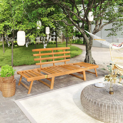 alt="Garden Bench 2-in-1 190 cm Solid Acacia Wood"
