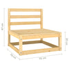 Garden Middle Sofa with Cushions Solid Pinewood