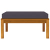 3 Piece Garden Lounge Set with Dark Grey Cushions Acacia Wood