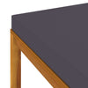 Footrest with Dark Grey Cushion Solid Acacia Wood